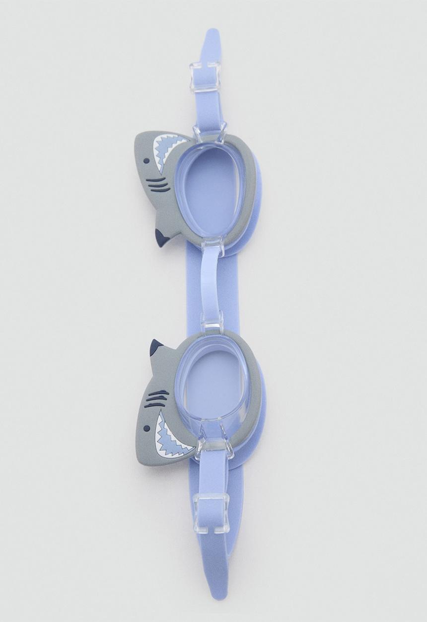 MANGO - Snorkeling goggles shark - medium blue