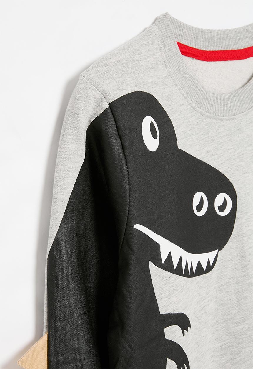 Pop Candy - Crewneck sweat top-grey & black