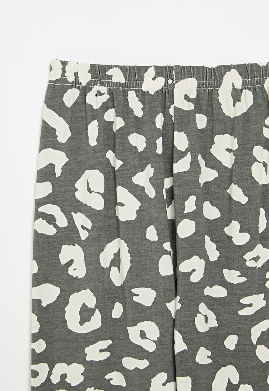 Pop Candy - Printed leggings - grey & white