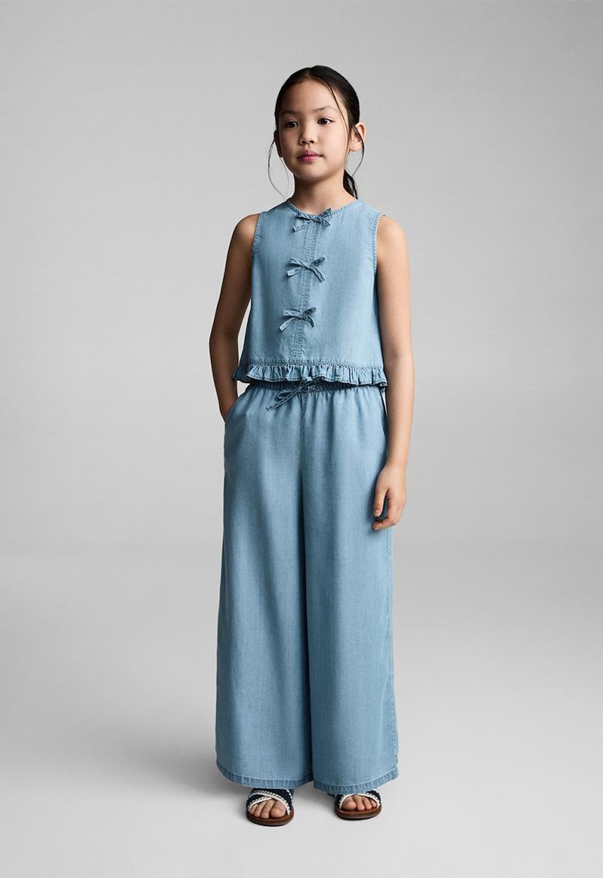 MANGO - Blouse coco - open blue