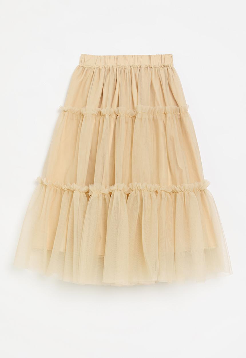 Pop Candy - Tiered tulle skirt-neutral