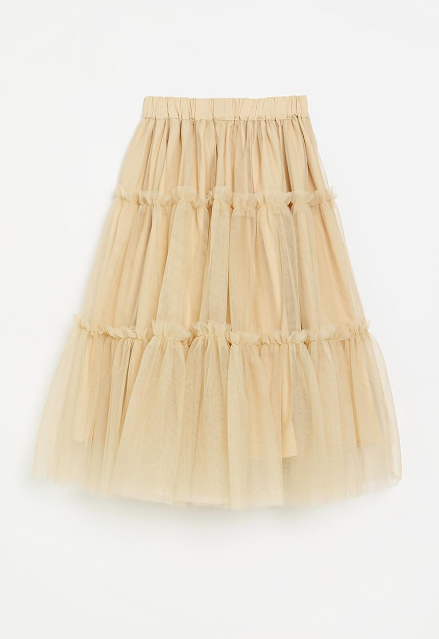 Pop Candy - Tiered tulle skirt-neutral