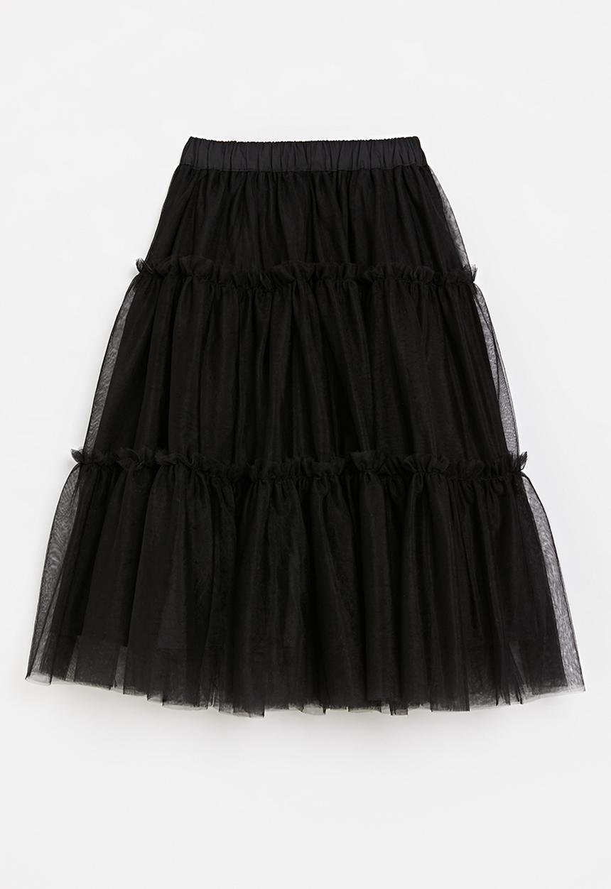 Pop Candy - Tiered tulle skirt-black