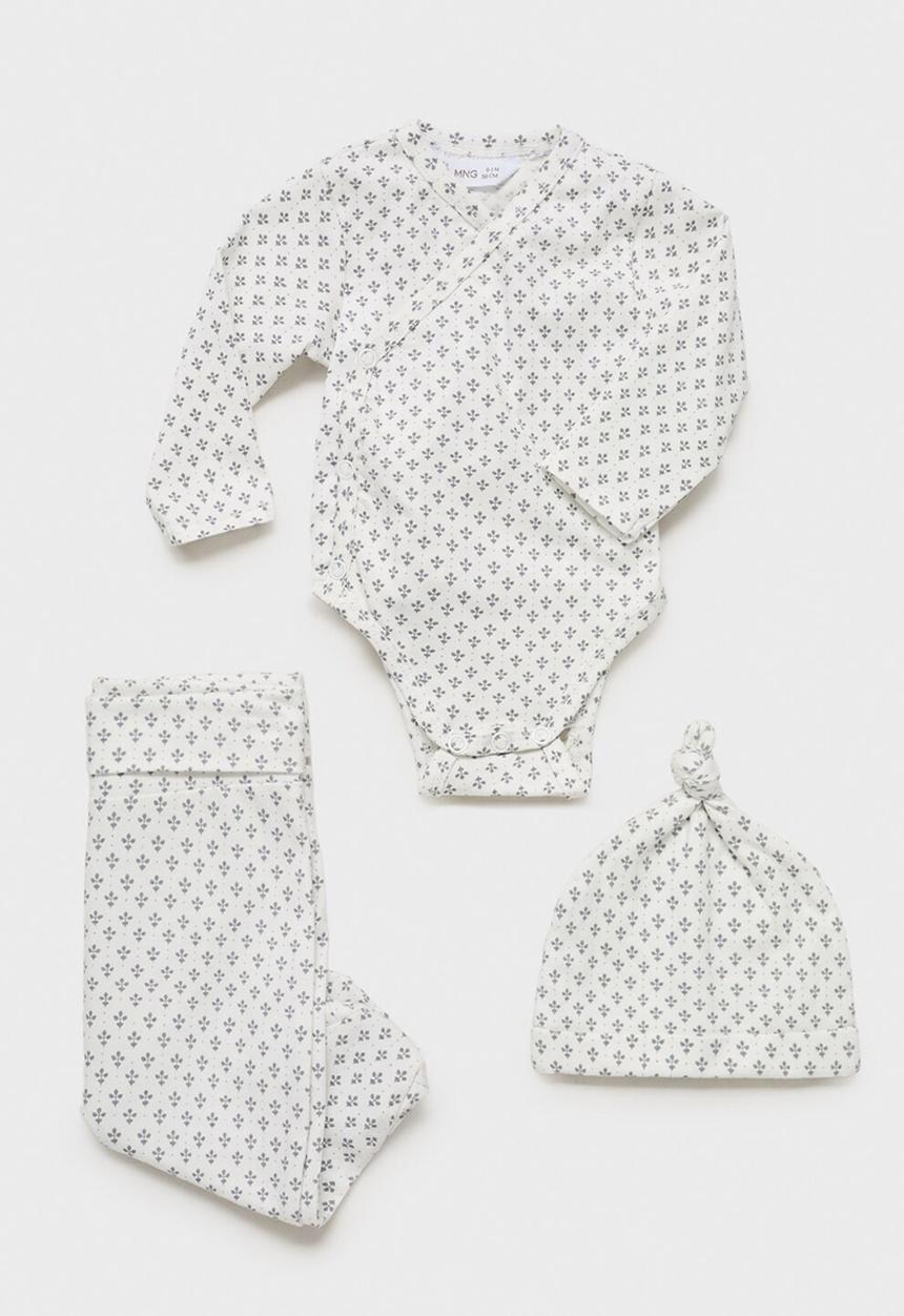 MANGO - Leggings poleopo - white & grey