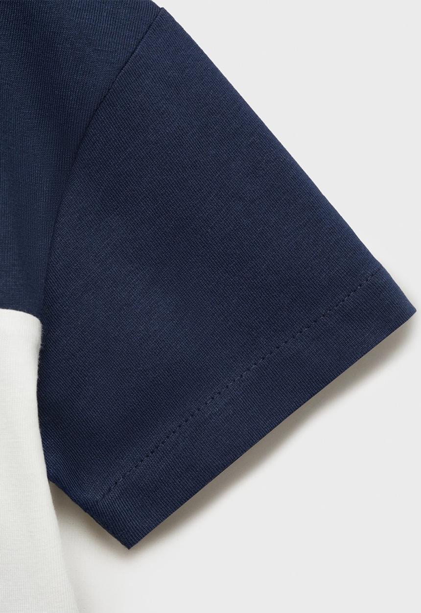 MANGO - Poloshirt peterb - navy & white