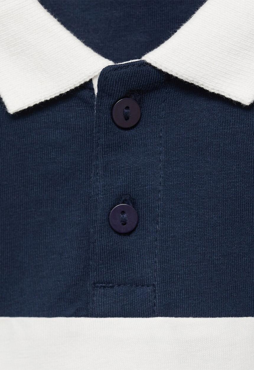 MANGO - Poloshirt peterb - navy & white