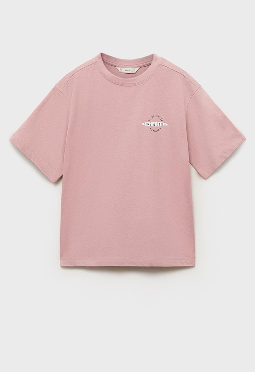 MANGO - T-shirt panama - pink