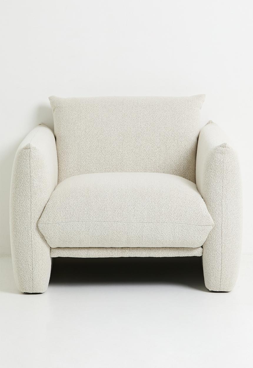 Sixth Floor - Signe single seater Woven  sofa-Monza cream