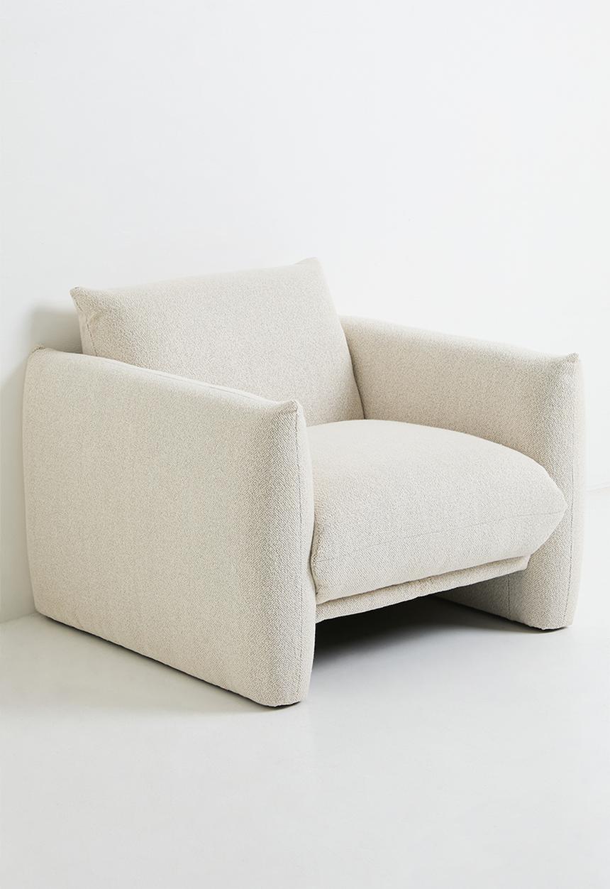 Sixth Floor - Signe single seater Woven  sofa-Monza cream