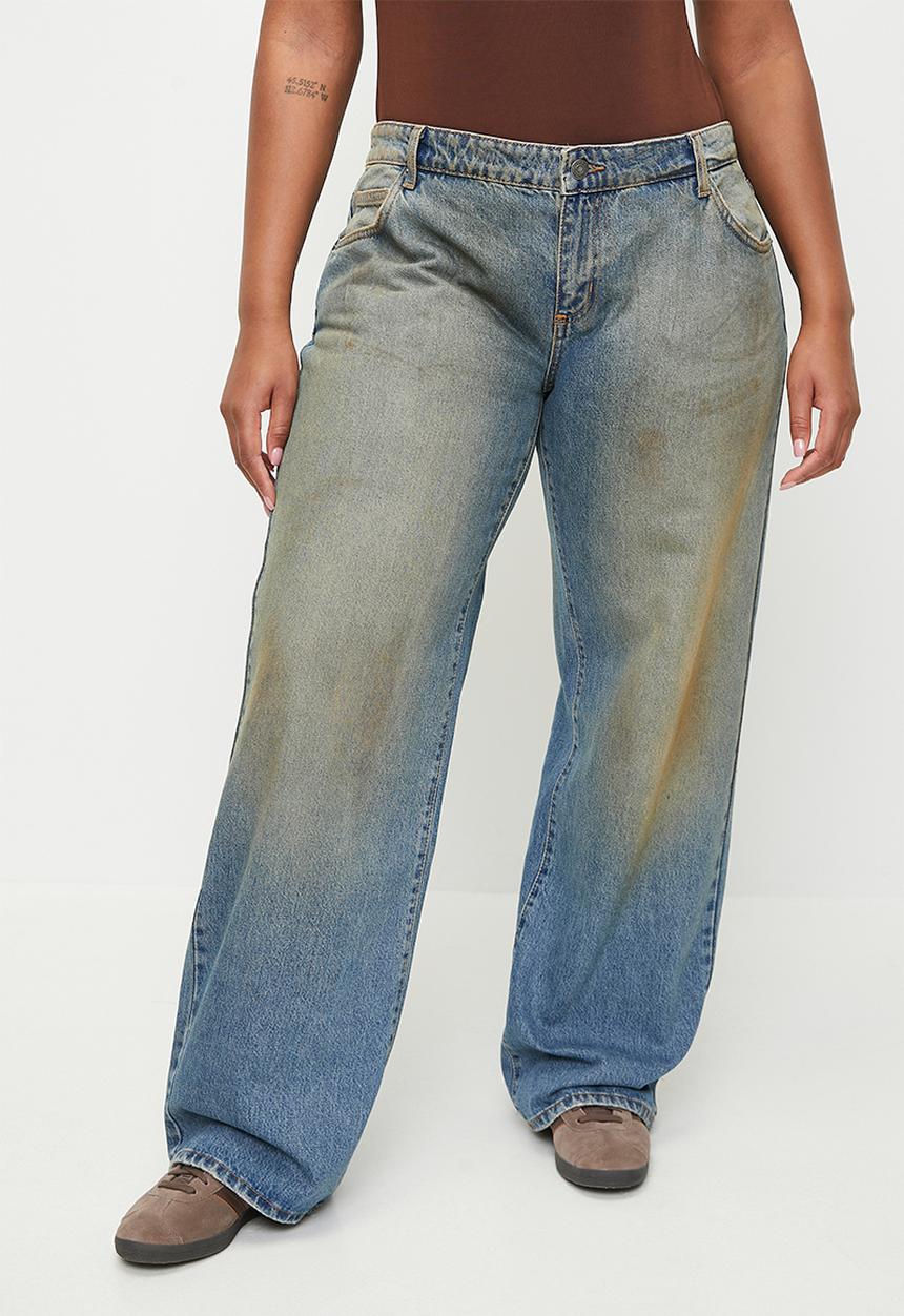Cotton On - Plus low rise straight jean -stefani blue
