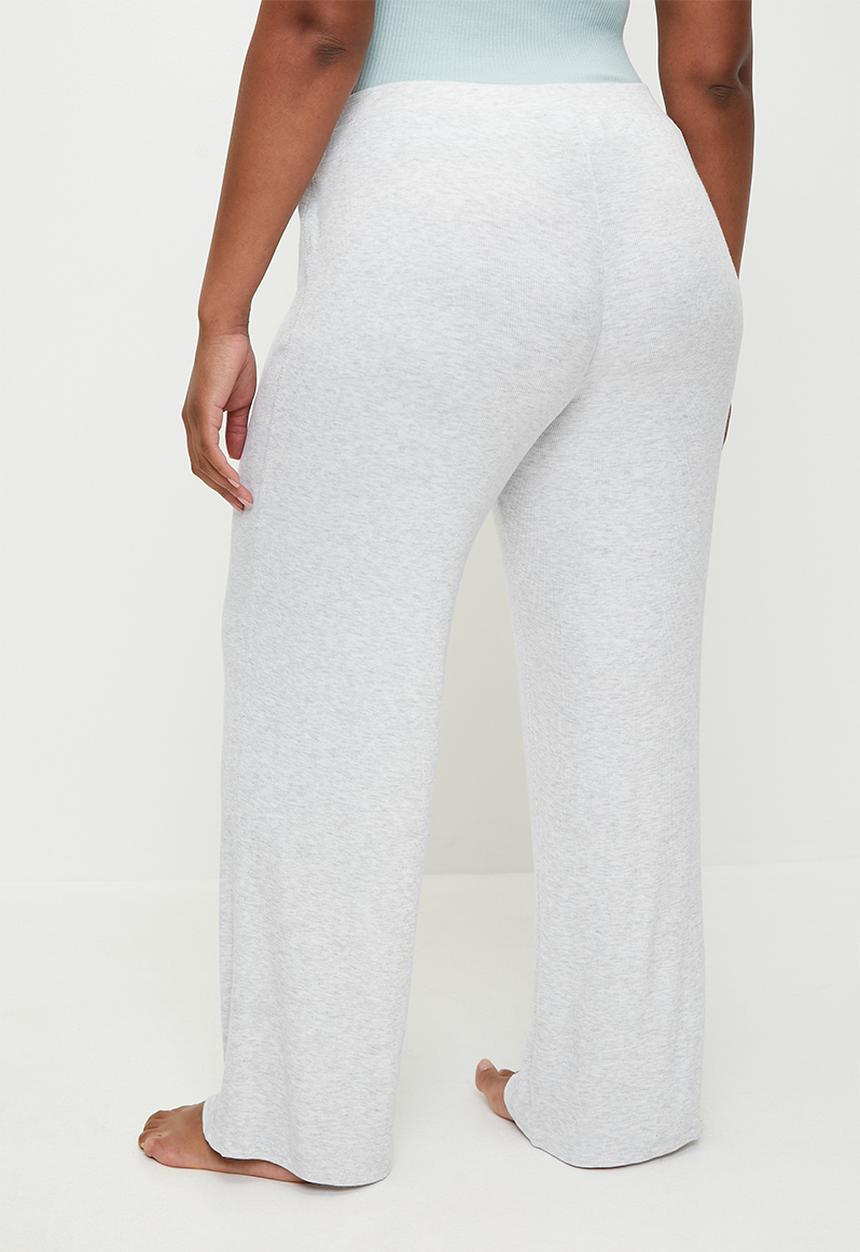 Cotton On - Plus Sleep Recovery Wide Leg Pant - Light Grey Marle 