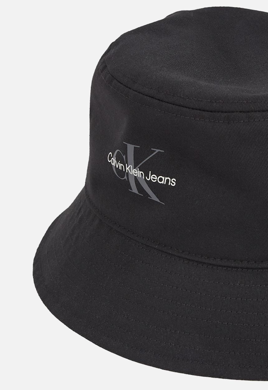 Calvin Klein - Mono Logo Print Bucket Hat - Black