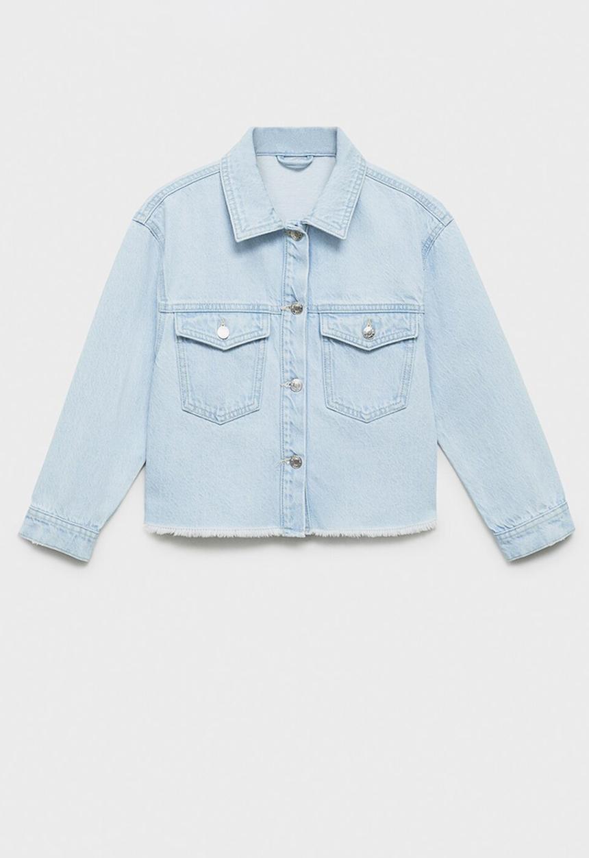 MANGO - Jacket violet - open blue