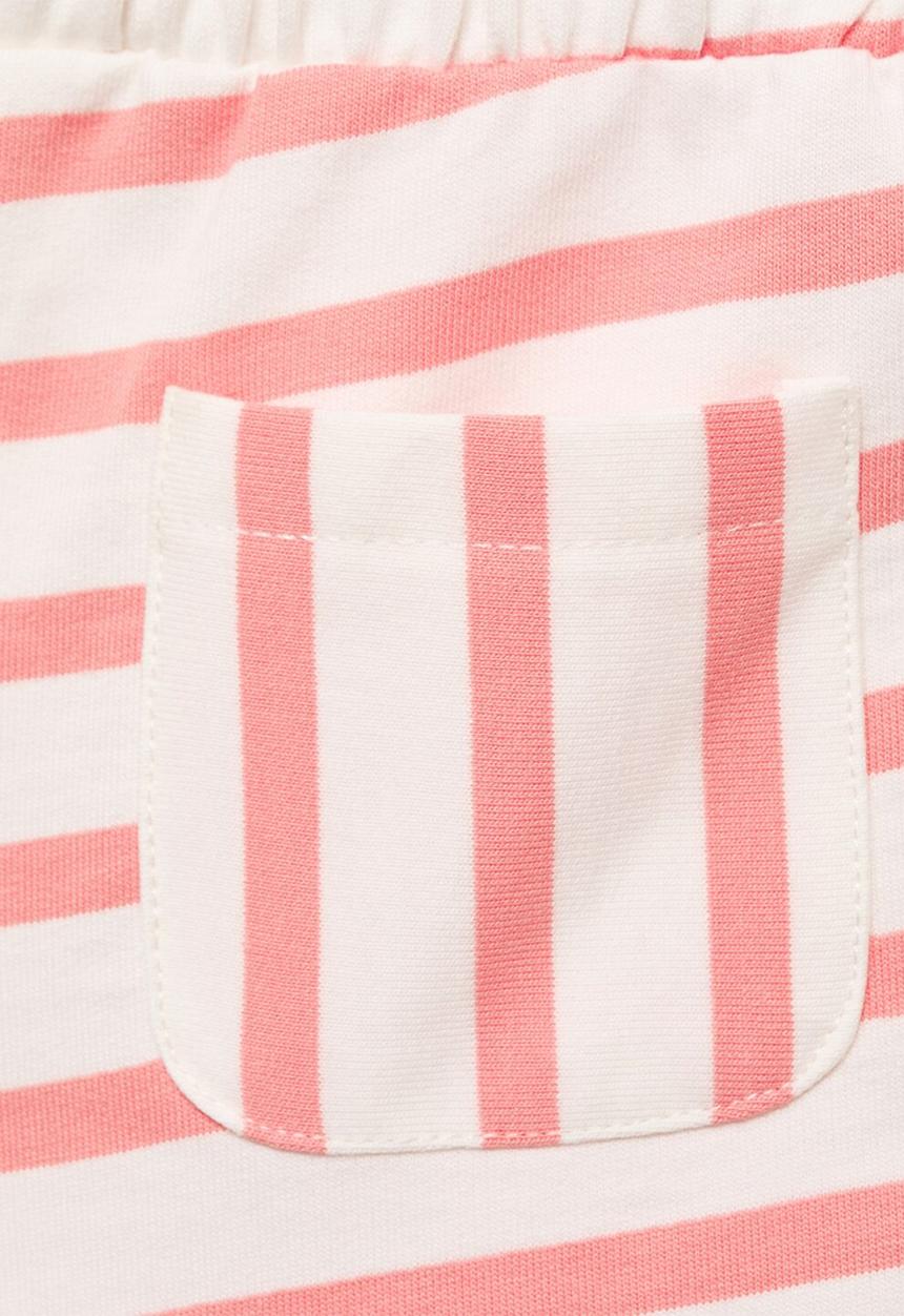 MANGO - Shorts sunny - coral & white 