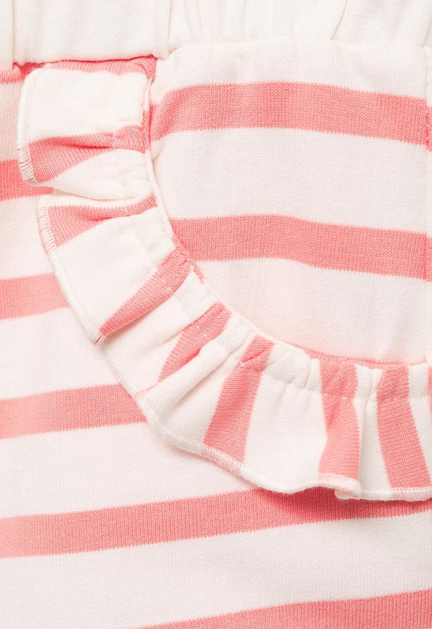 MANGO - Shorts sunny - coral & white 