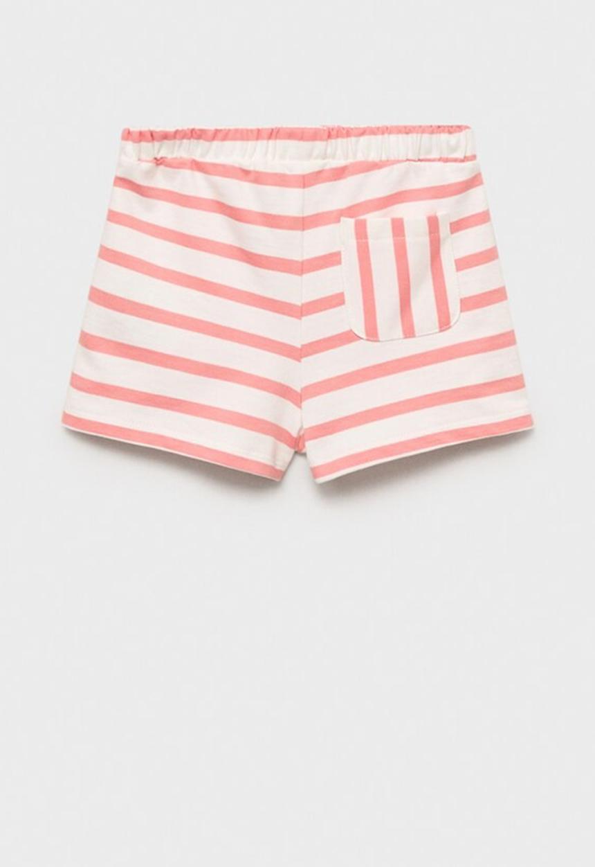 MANGO - Shorts sunny - coral & white 
