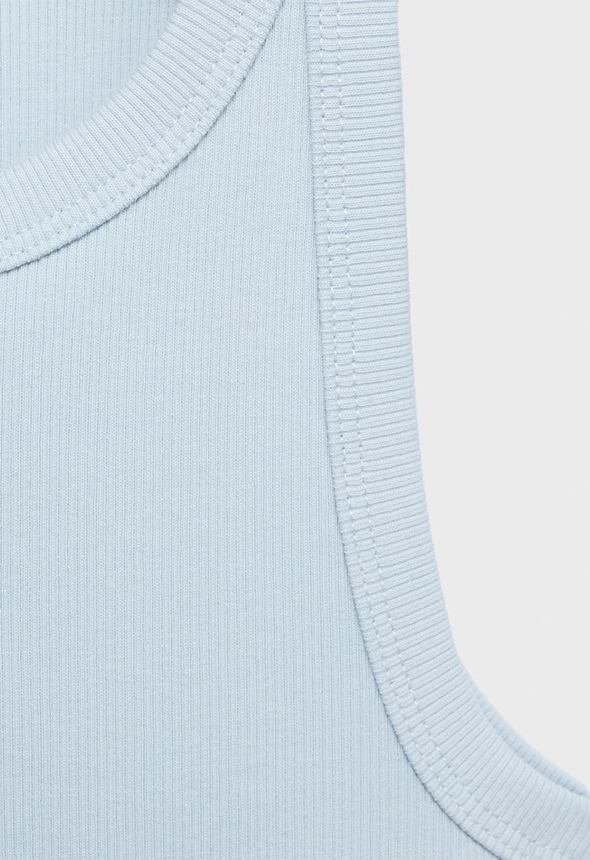 MANGO - Top rib - light/pastel blue