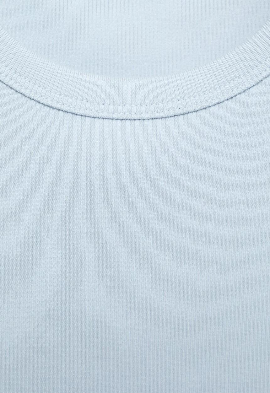 MANGO - Top rib - light/pastel blue