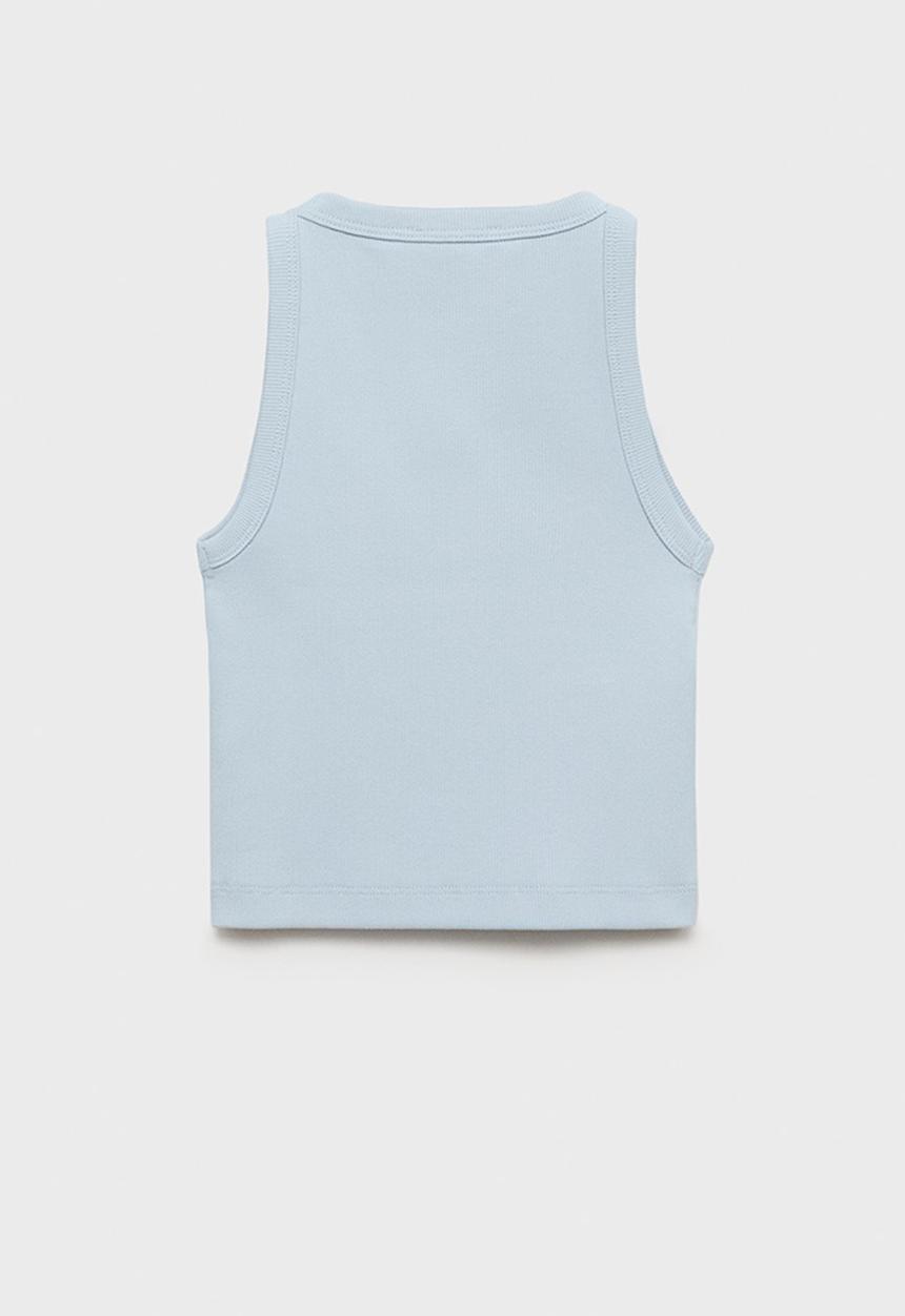 MANGO - Top rib - light/pastel blue