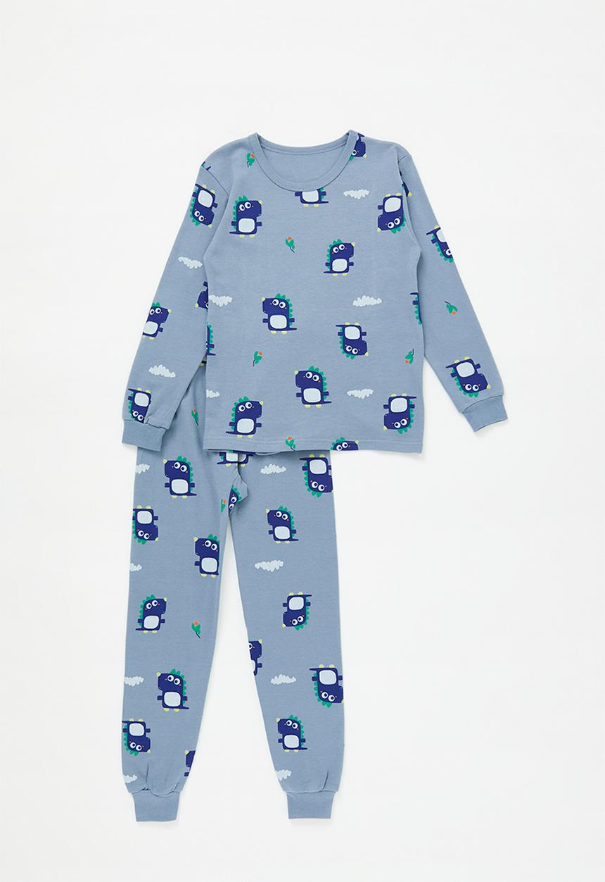 Pop Candy - Printed pj set-blue