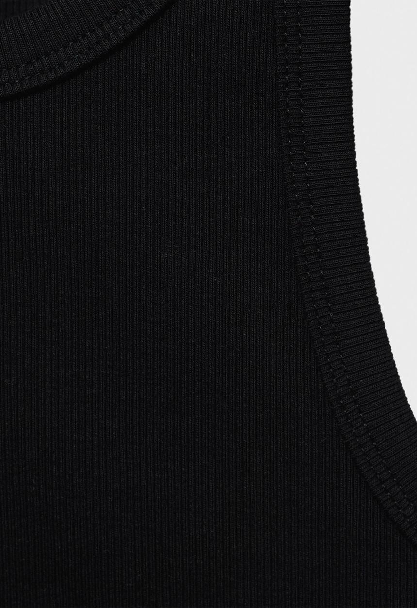 MANGO - Top rib - black