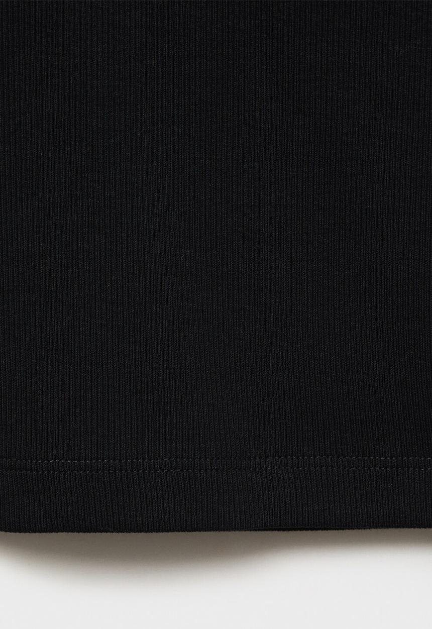 MANGO - Top rib - black