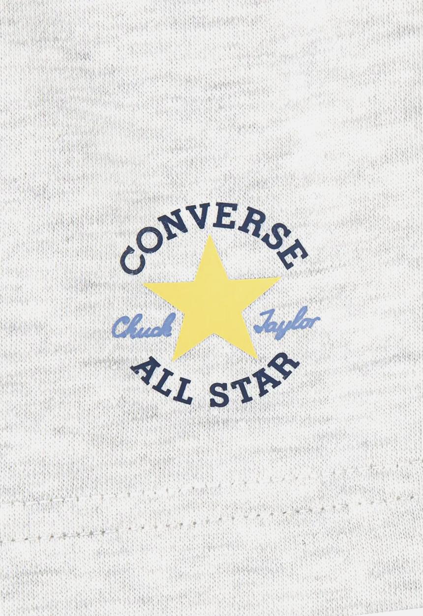 Converse - Converse dissected chuck patch tee and shorts set - birch heather
