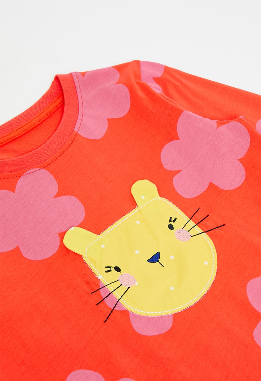 Pop Candy - Floral print pj set - orange