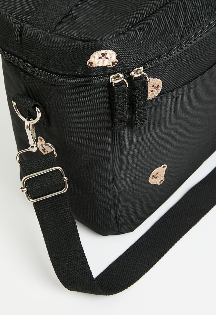 Pop Candy - Bear print diaper bag-black & brown