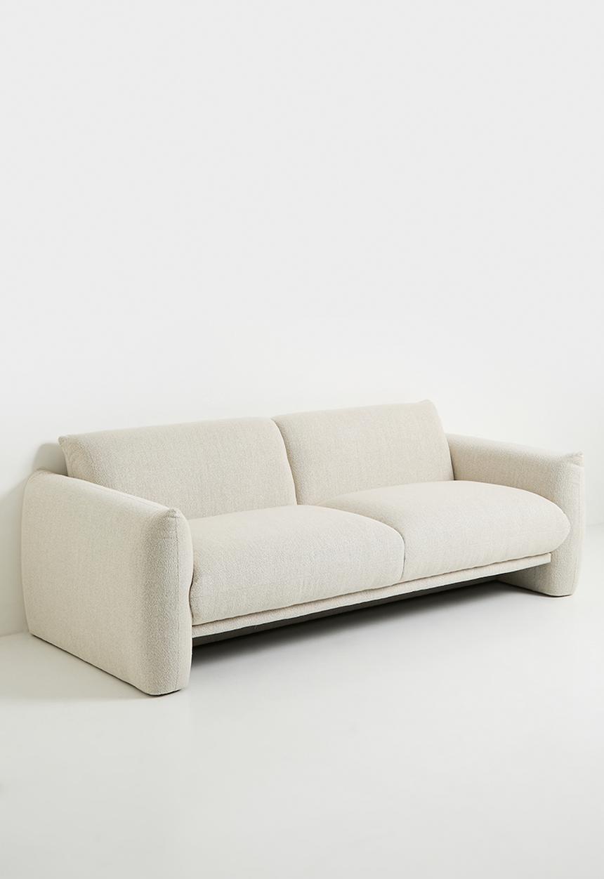 Sixth Floor - Signe 3 seater woven  sofa-Monza cream