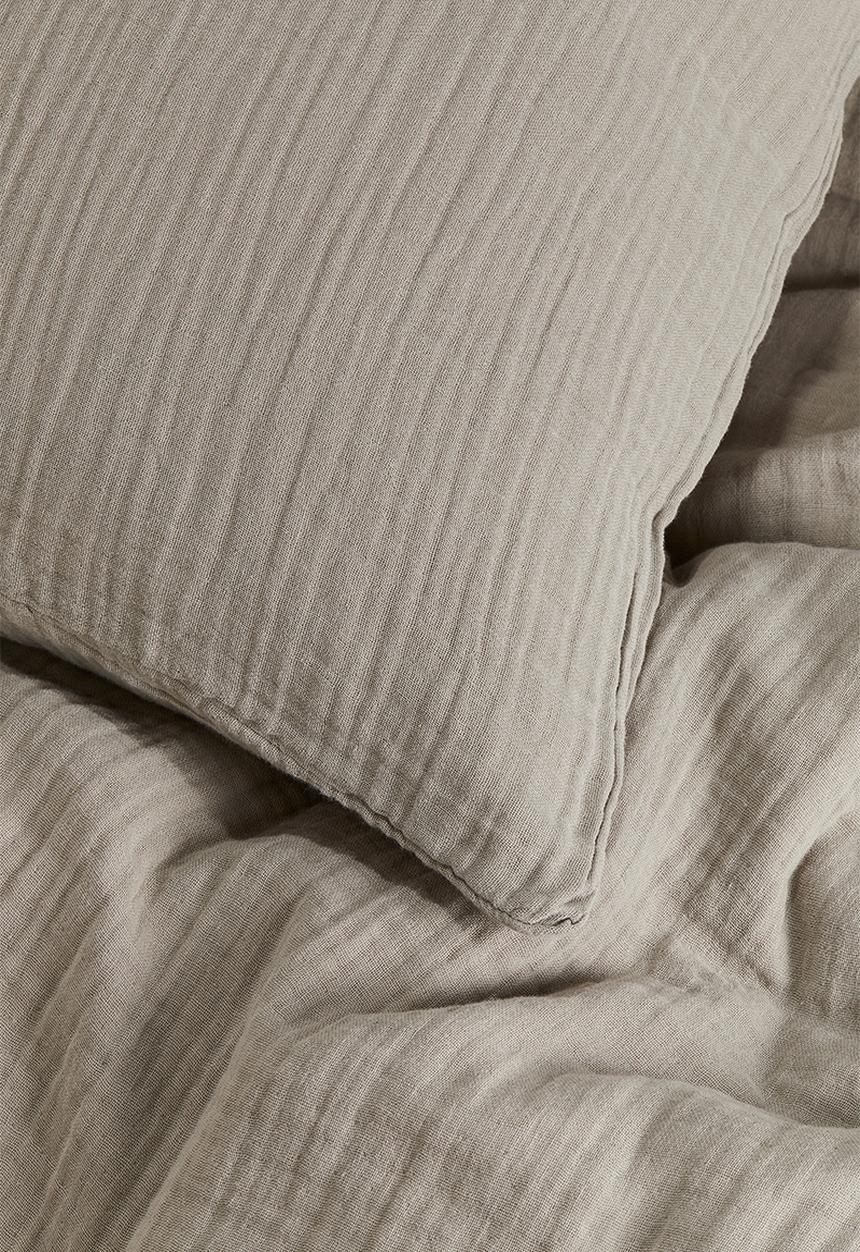 H&M - Muslin single duvet cover set - light mole