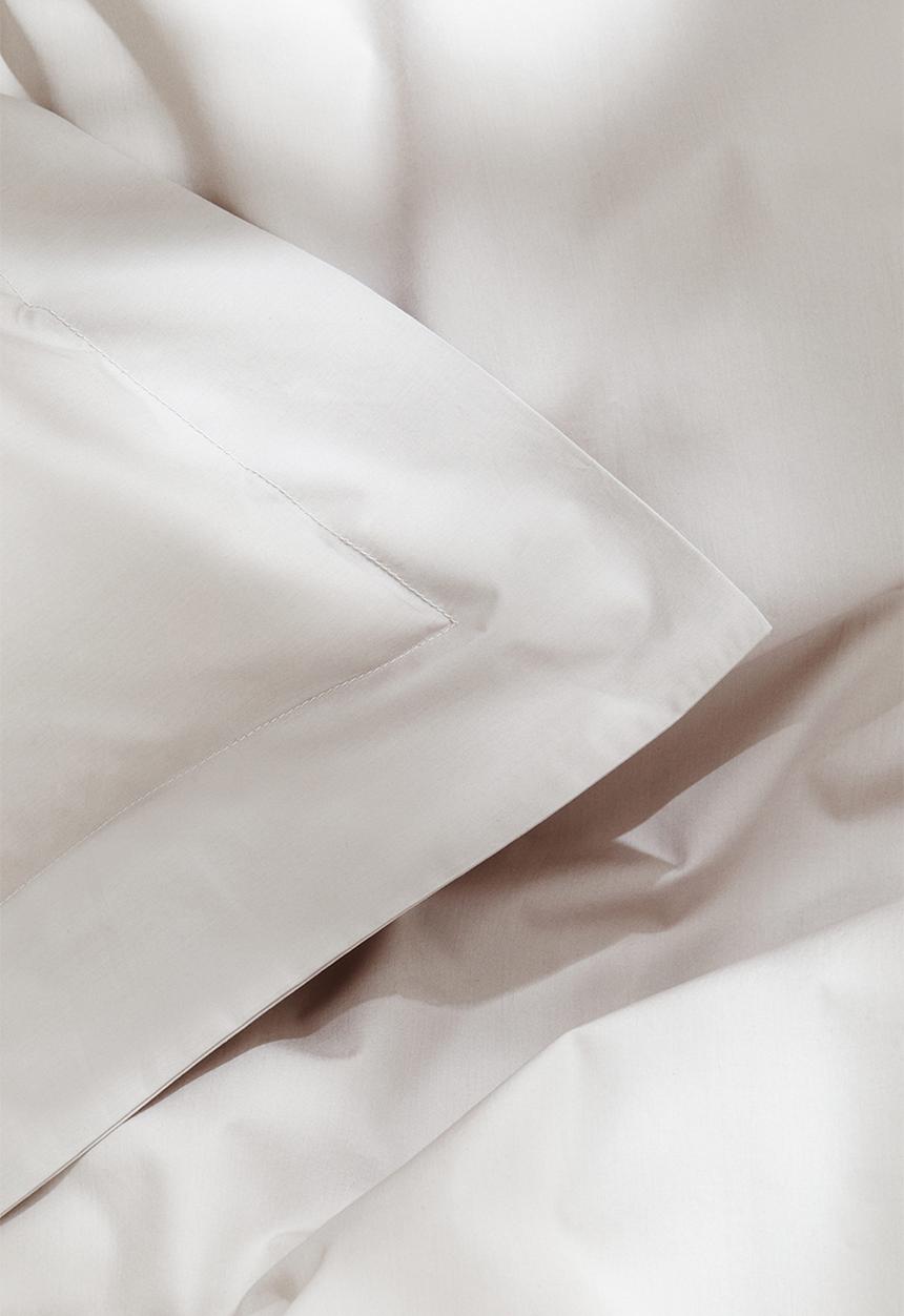H&M - Single cotton percale duvet cover set - light mole