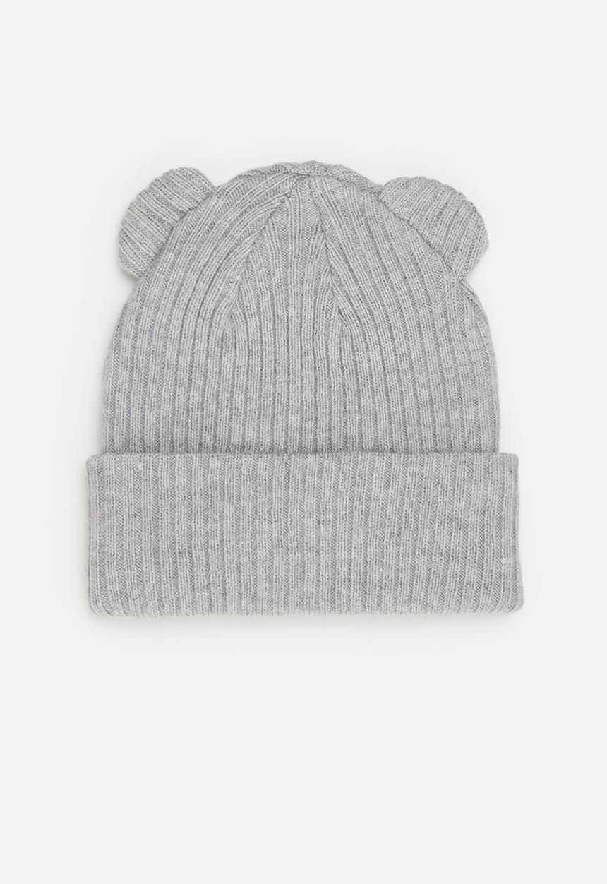 Pop Candy - 2 Pack beanie set - ecru & grey