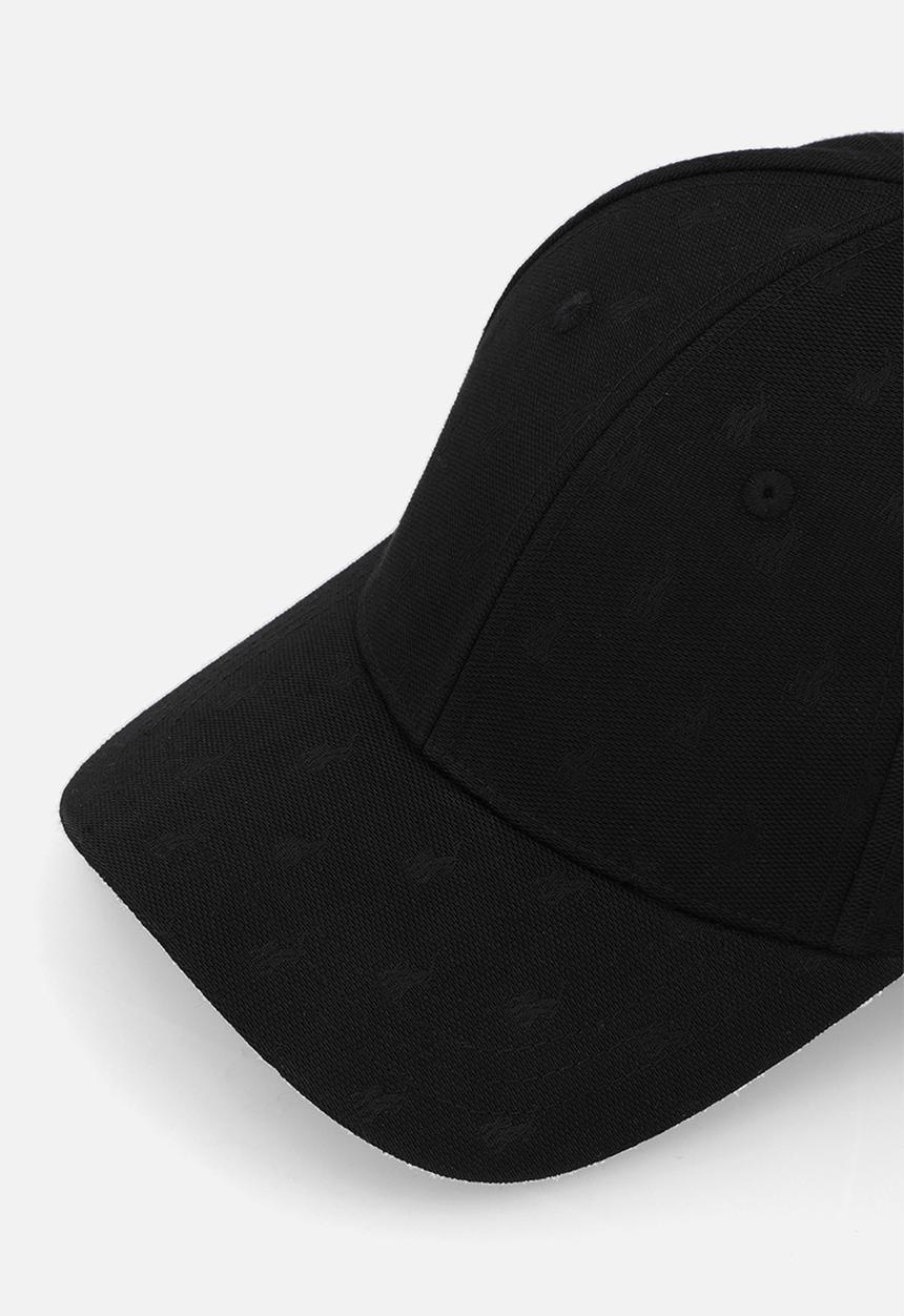 POLO - 6 Panel Jacquard Monogram Peak - Black