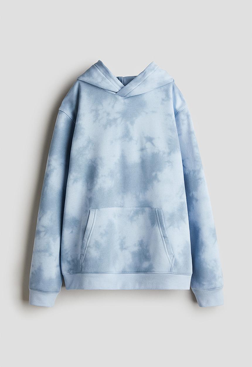 H&M - Hoodie - light blue & tie-dye