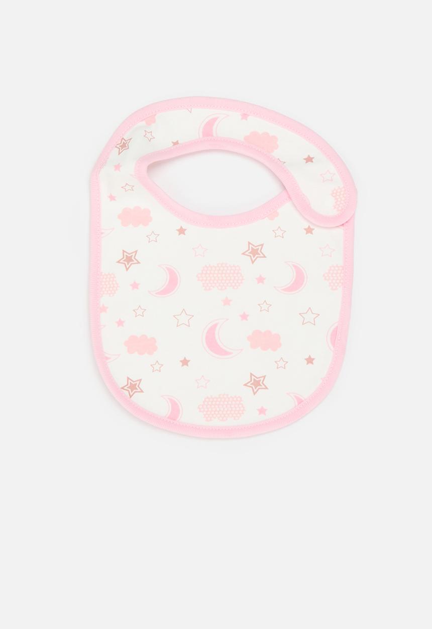 Pop Candy - 3 pack printed bib set - pink/white/multi