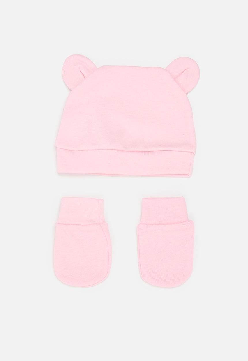 Pop Candy - Beanie & mitten set-pink