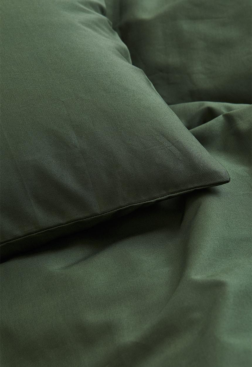 H&M - Cotton single duvet cover set - dark green