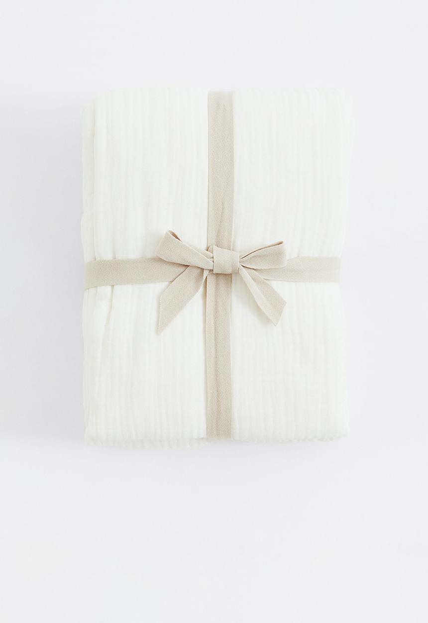 H&M - Muslin single duvet cover set - white