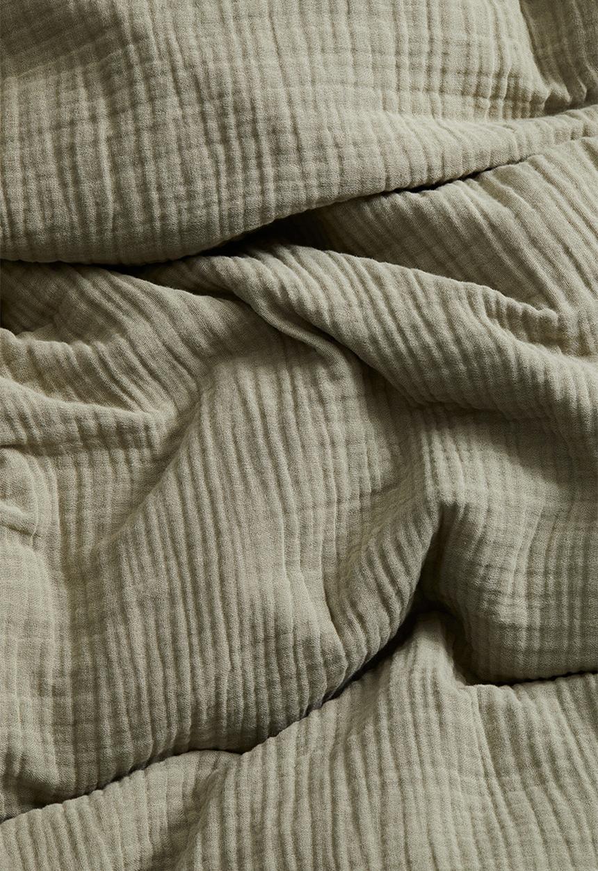H&M - Muslin single duvet cover set - light dusty green