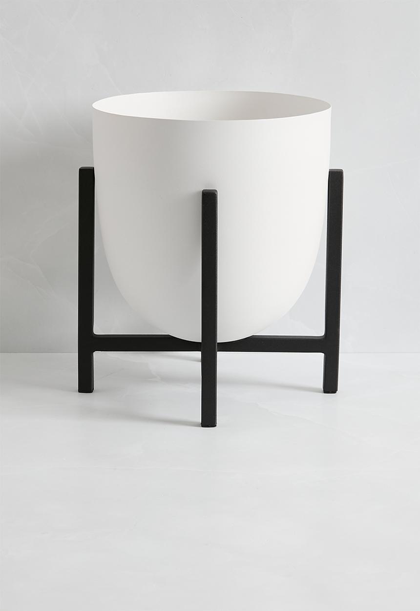 Sixth Floor - Standing Planter - White & Black