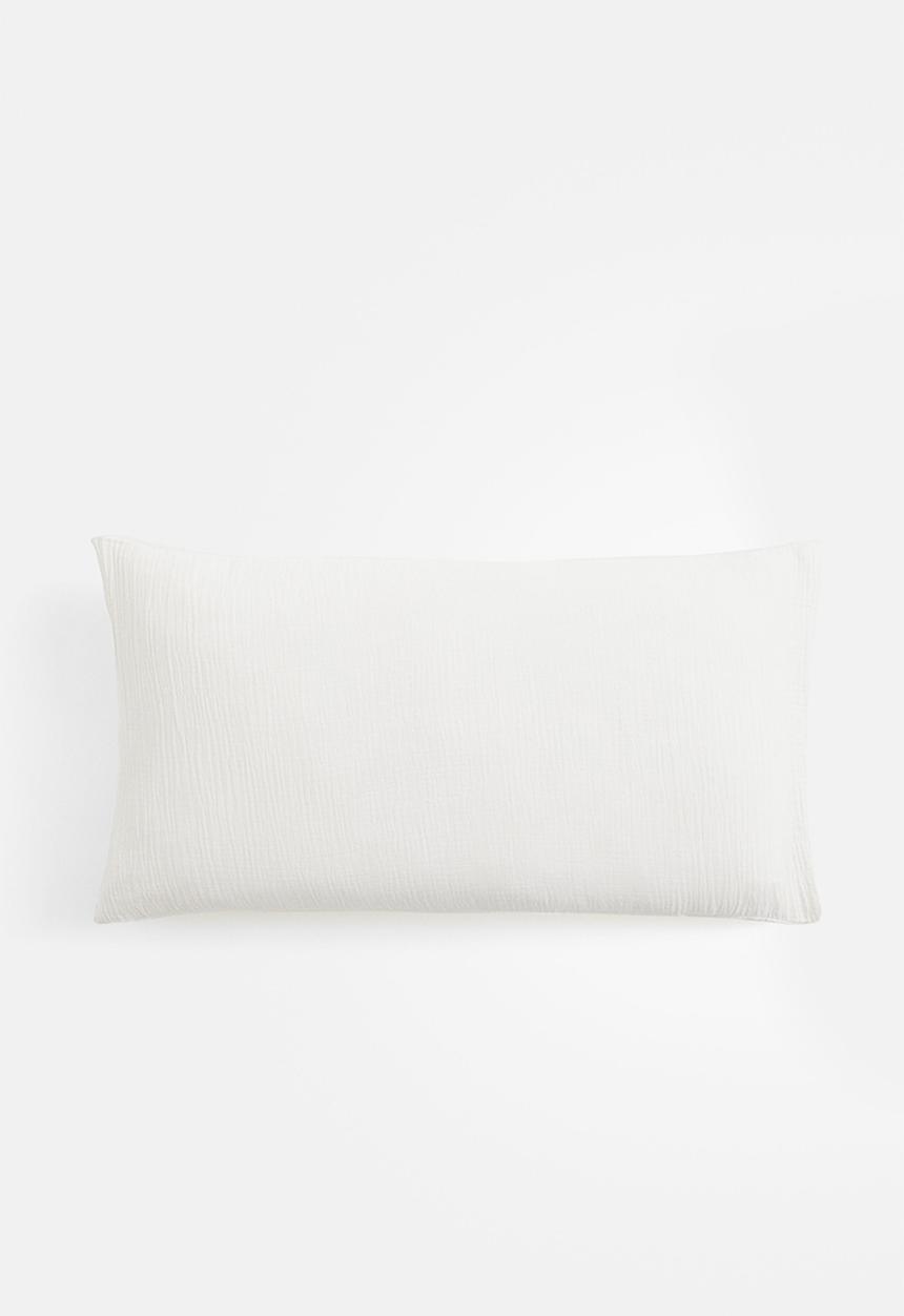 H&M - Cotton muslin pillowcase - white