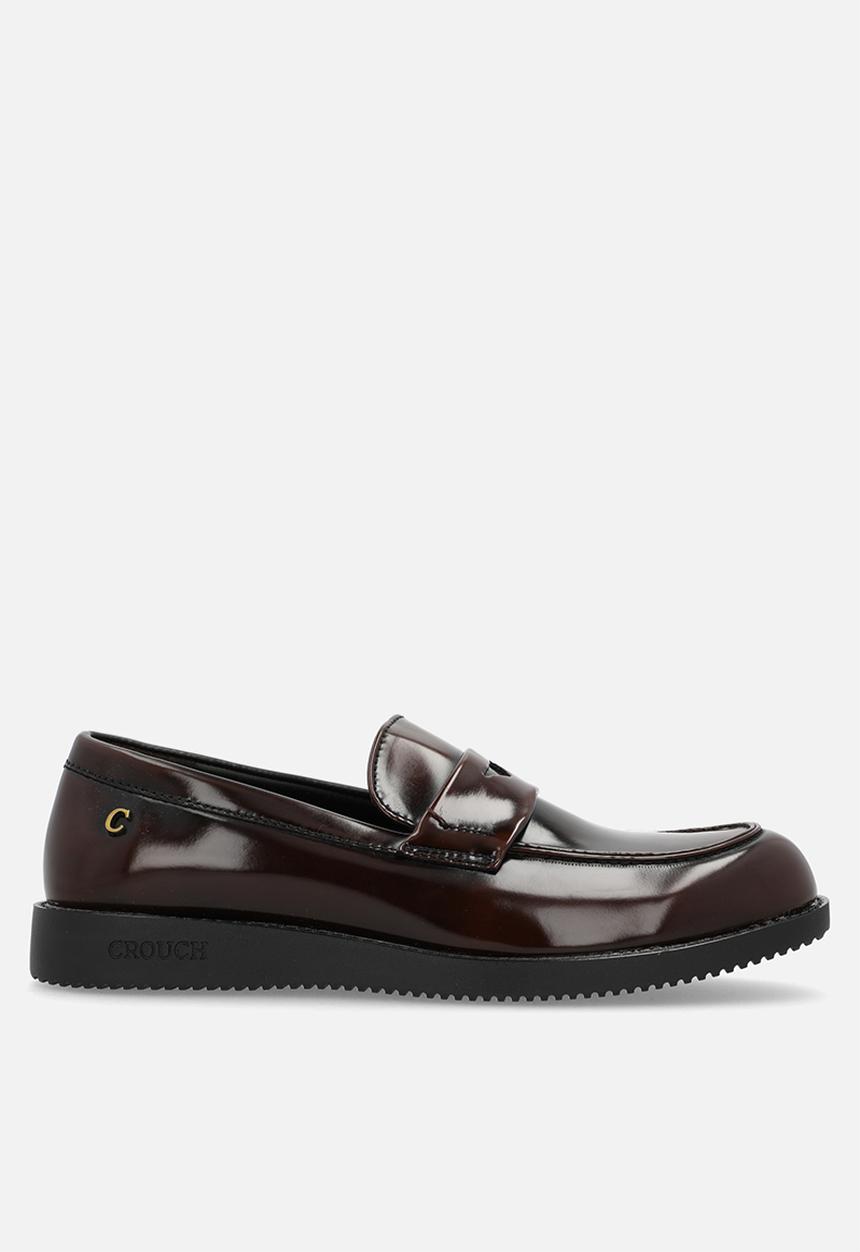 PC - Crouch brushed hi shine loafer  - brown