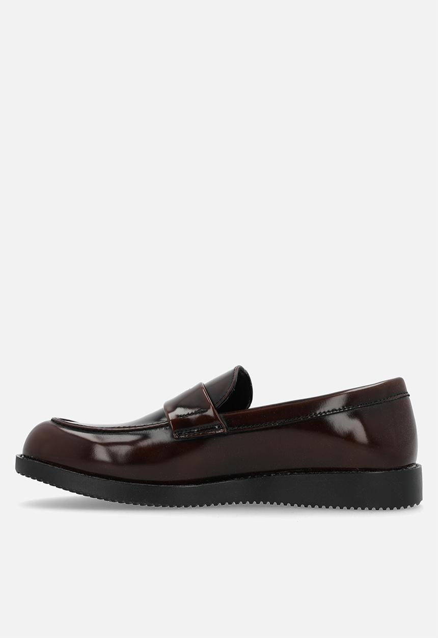 PC - Crouch brushed hi shine loafer  - brown
