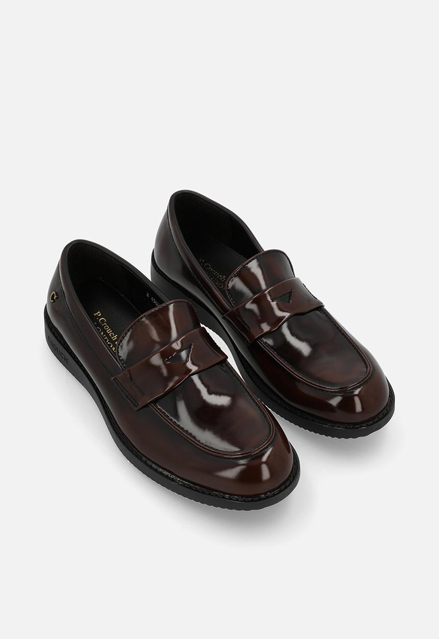 PC - Crouch brushed hi shine loafer  - brown
