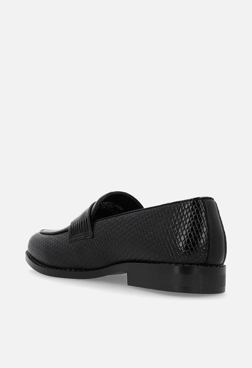 PC - Crouch basket weave loafer  - black
