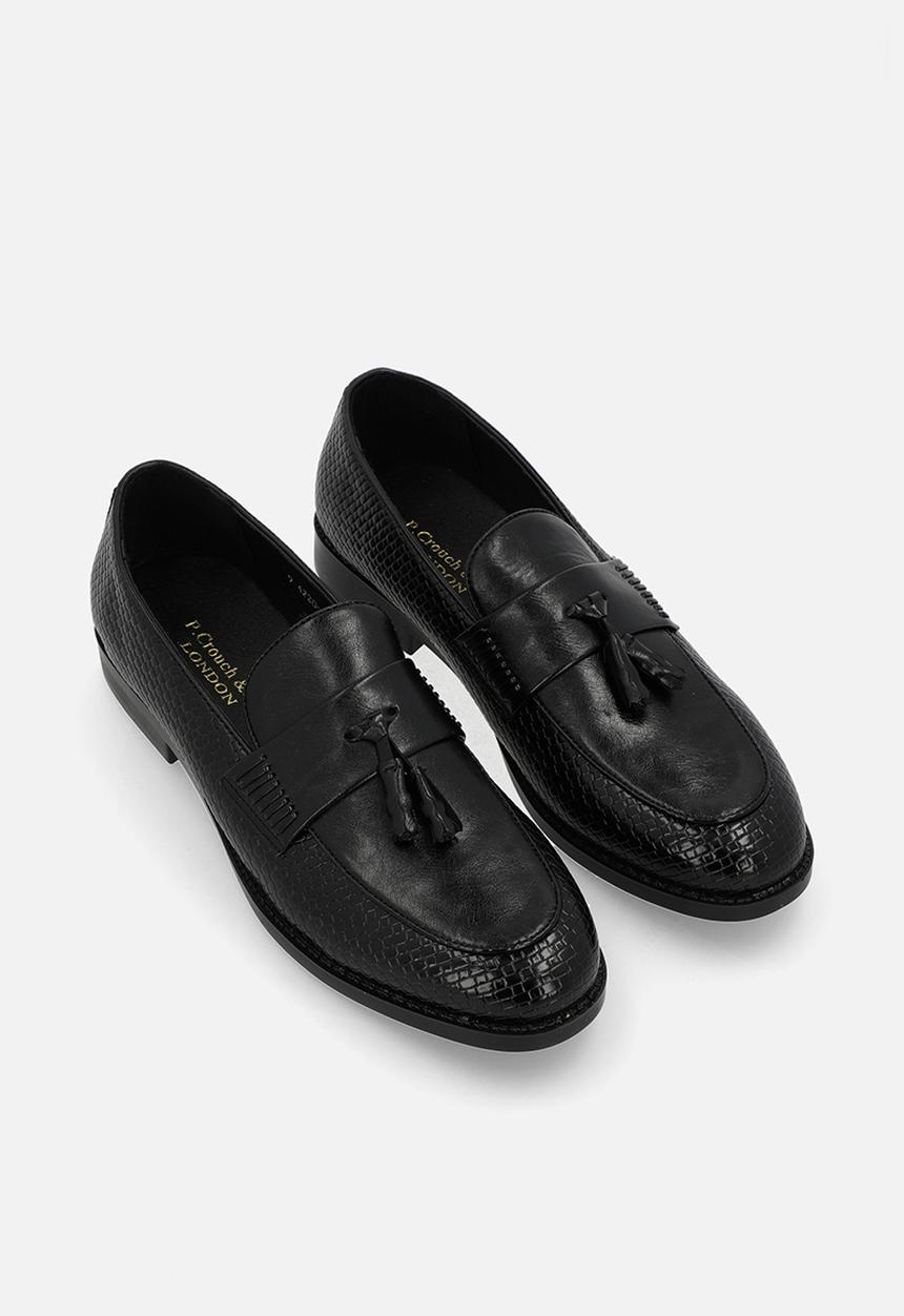 PC - Crouch basket weave loafer  - black