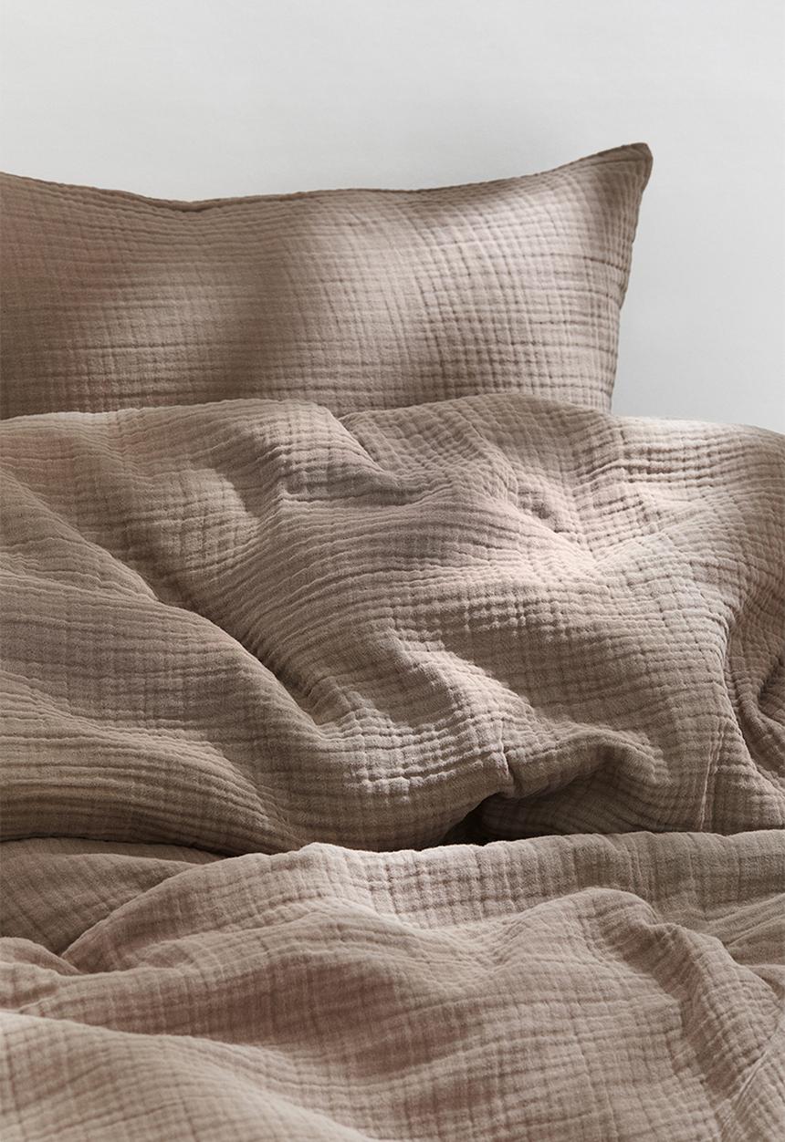 H&M - Muslin single duvet cover set - mole