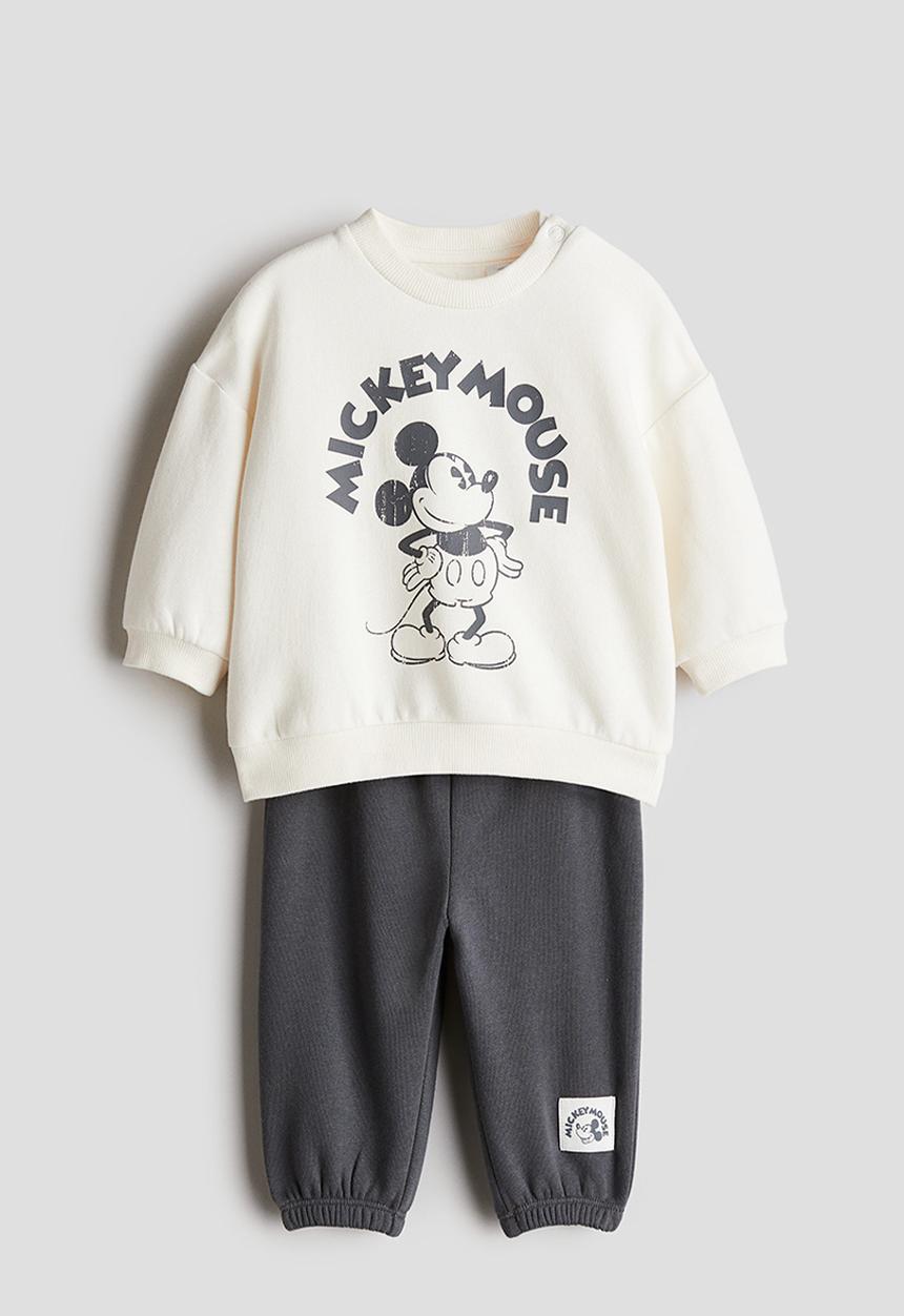 H&M - 2-Piece sweatshirt set - grey mickey mouse