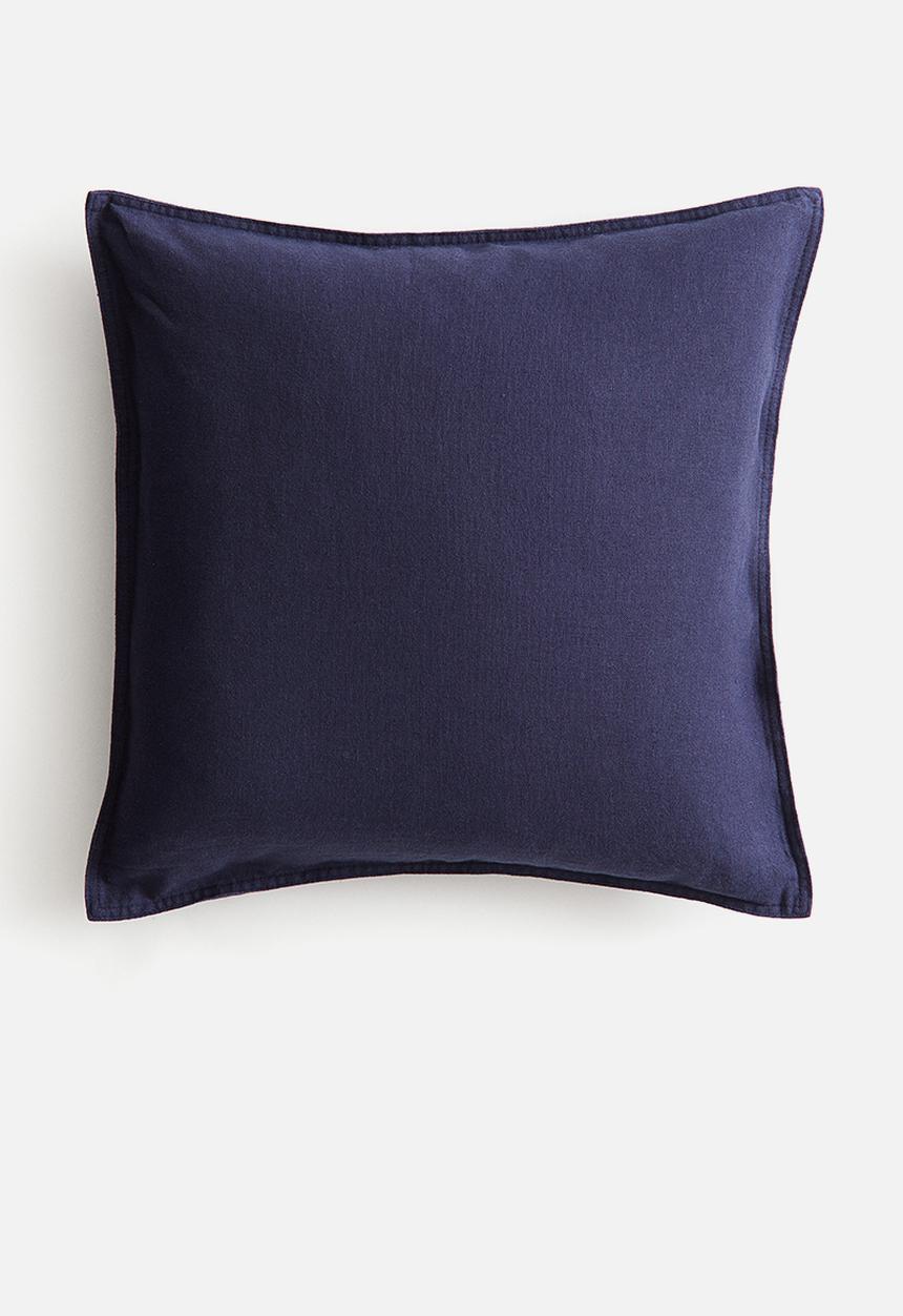 H&M - Linen-blend cushion cover - navy blue 